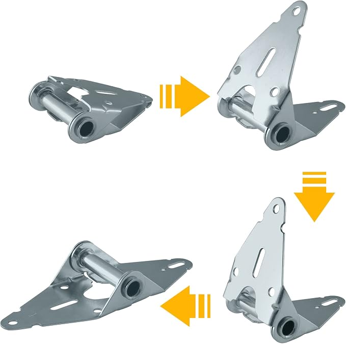 Garage Door Hinge #1, 14 Gauge Steel Replacement, Galvanized, 4 Pack | - Image 4
