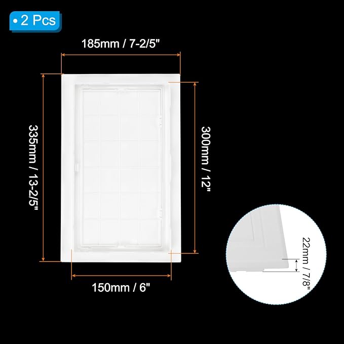 PATIKIL 12x6 inch Removable Hinged Access Panel - Image 2