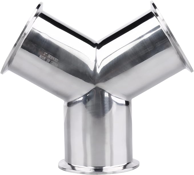 DERNORD Tri Clamp Wye Clamp End True Y Type Cross Tee Tube Stainless Steel 304 by DERNORD