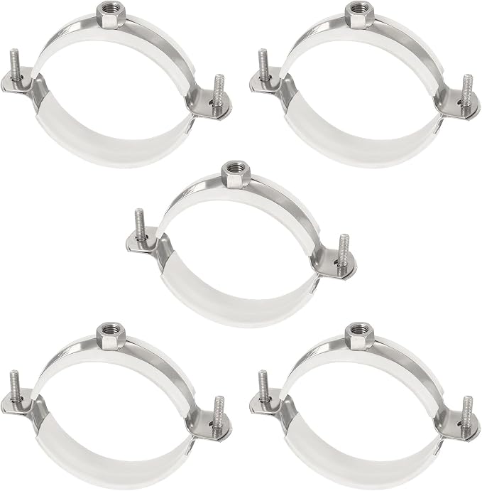 HARFINGTON 5pcs 201 Stainless Steel 2.8-3"/70-75mm Split Ring Pipe Hanger Pipe by HARFINGTON