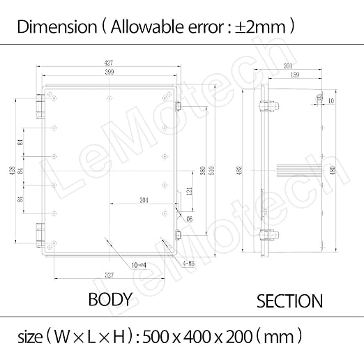 Electrical Box, IP67 Waterproof Hinged Clear Cover Stainless Steel Latch - Image 7