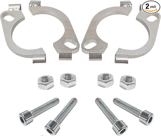 2 Packs 2.5 inch Split Flange Repair Kit, 2 Bolt 2.5"/63.5mm Exhaust Flange by HiBuyer