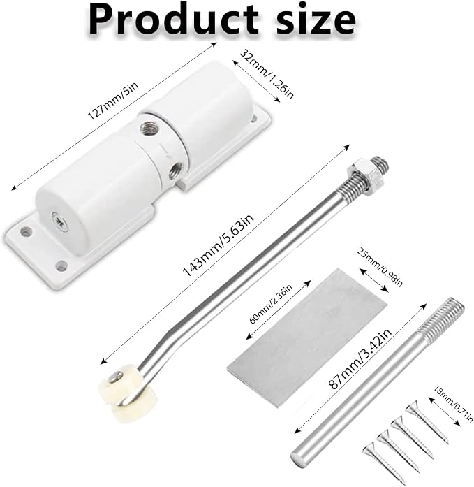 Automatic Door Closer, 30 kg Zinc Alloy Safety Spring Door Closer - Image 2