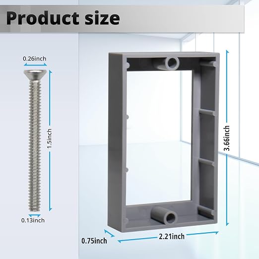 HXH Single Gang Receptacle Outlet Box Extender, 3/4 Inch, 10 Pack | - Image 2