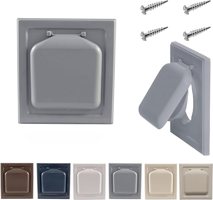 NO-PEST VENT Dual Door Dryer Vent Cover 4 Inch Outdoor, Made in USA, Highest by No-PestVent