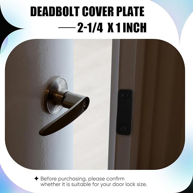 Blulu 2 Set Door Hole Cover Plate Blank Strike Filler Plate, Increase Home - Image 4