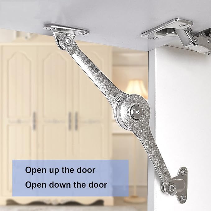 Qrity 2 PCS Adjustable Lift Up Stay Support Hinge - Image 2