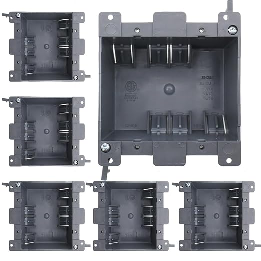 MAKERELE 2 Gang Grey Old Work Electrical Outlet Box 26 cu.Inch | Outlet Box by MAKERELE