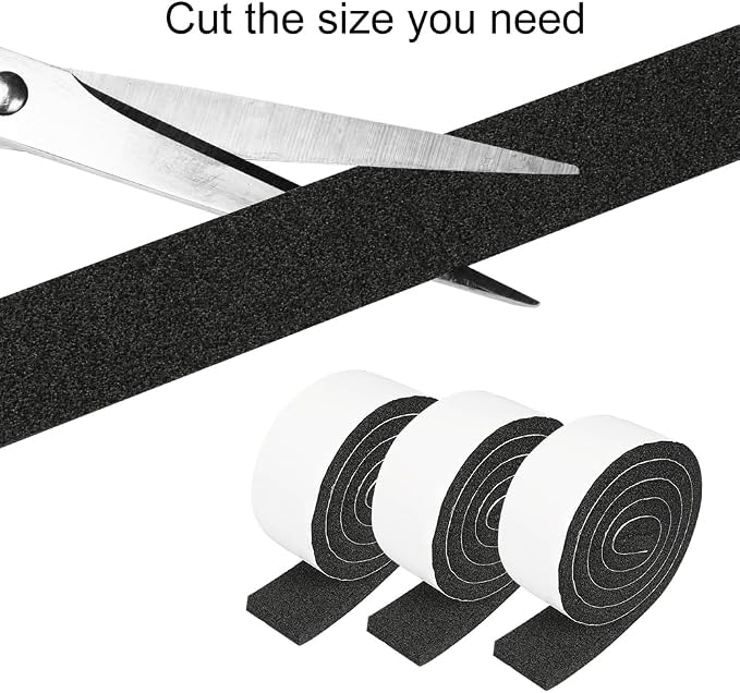 3 Rolls 2 Inch W 1/2 Inch T Weather Stripping Air Conditioner Open Cell Foam - Image 3