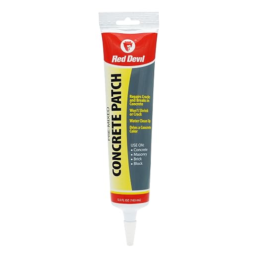Red Devil 0645 Concrete Repair Patch, Cement Crack Filler, 5.5 Oz Squeeze Tube by RedDevil