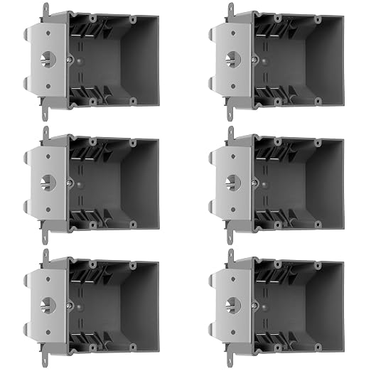 34Cu in. 2 Gang Adjustable Electrical Box | 6-Inch Length by 3-3/4-Inch Width by HUIXHAO