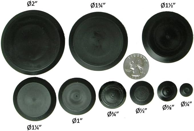 50 Piece Flush Mount Black Hole Plug Assortment - Image 2