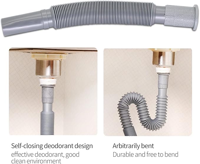 OLIREXD Universal Wash Basin Sink Drain Pipe, 1-1/4 Inch Install Diameter - Image 6