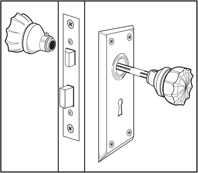 Prime-Line E 22945 Vintage Style Indoor Mortise Lock Assembly Kit – Cast Steel - Image 4