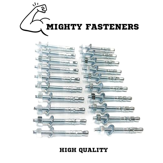 MIGHTY FASTENERS Zinc-Plated Steel Wedge Anchors, 3/8" X 3-3/4" - Image 4
