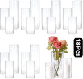 PHOSPHOR Hurricand Candle Holder 18 PCS, Glass Pillar Candle Holder by PHOSPHOR