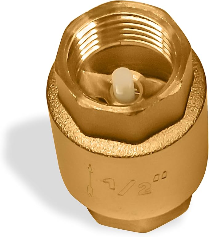 Brass One Way Check Valve 1/2 inch Backflow Preventer Female NPT Thread - Image 5