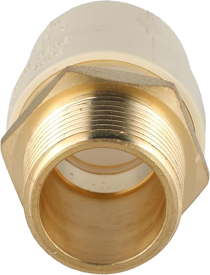 EFIELD 3/4"CPVC X 3/4"Male Thread NPT Transition Coupling, Brass Adapter Pipe - Image 5