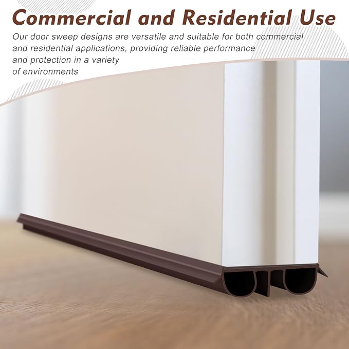 Lineshading 4 Pack Bottom Door Seal Exterior Plastic PVC 1 3/4" x 36" - Image 3