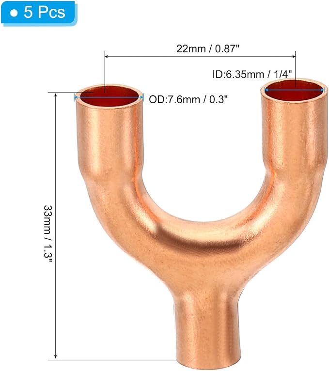 PATIKIL 1/4 Inch ID Copper Fitting - Image 2