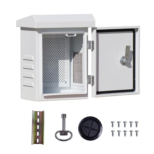 Outdoor Nema Electrical Enclosure Box9 x12 x6 Removable Mount Plate&FanVent | by SPEEDSPIDER