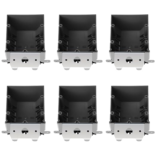 2-Gang Black Non-Metallic PVC Adjustable Electrical Box, 34 Cubic Inch. – by YQMIGU