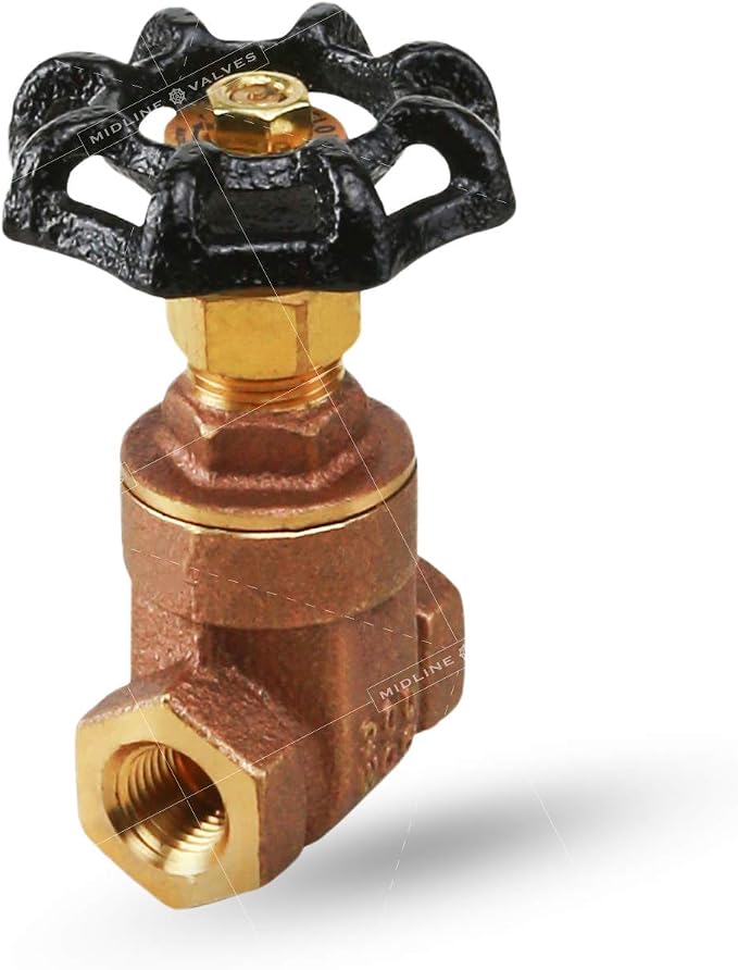 Midline Valve 427U336-5 Gate Valve, 1-1/4 in. FIP Connection, Cast Brass - Image 2