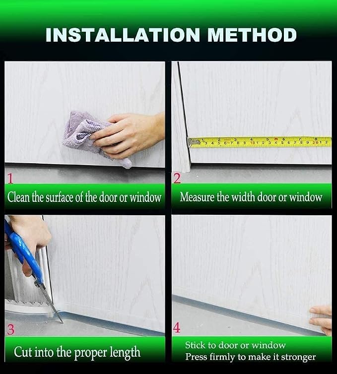 Weather Stripping Door Seal 100% Silicone, 33ft Strong Adhesive, Flexible - Image 9