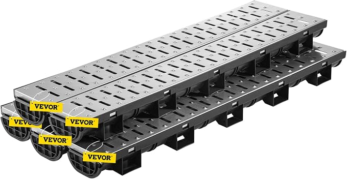 VEVOR Trench Drain System 5 Pack, Channel Drain - Image 10