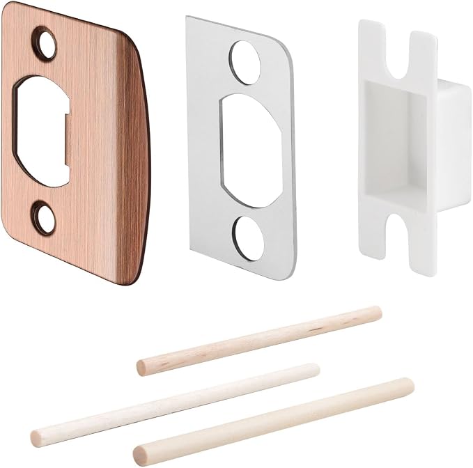 Standard Strike Plate with Spacer Shims, 2-1/4" by 1-3/4", Round Corner by MOSECYOU