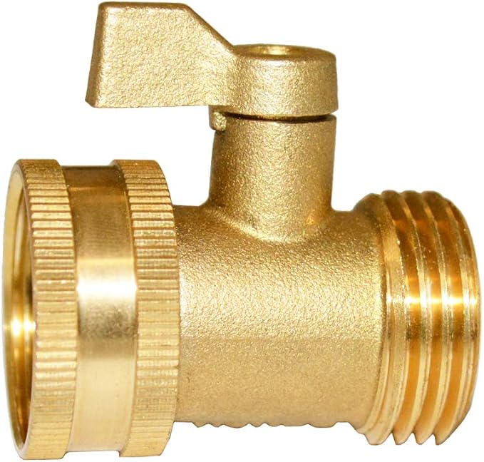 Heavy Duty Brass Shut Off Valve Brass Water Hose Valve Garden Hose Connector - Image 3