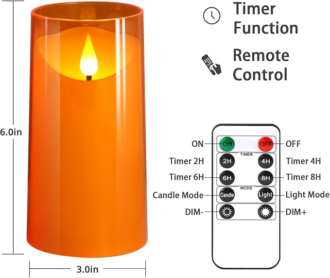 NURADA Flameless Candles with Remote and Timer - Image 9