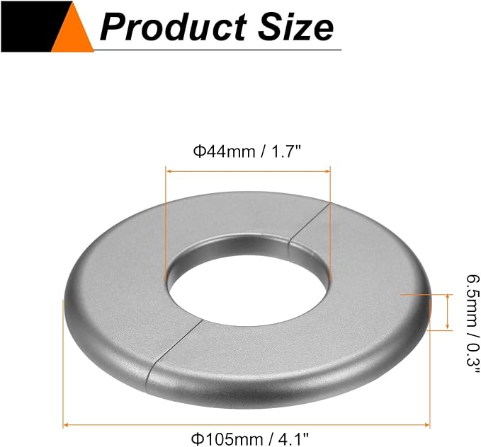 HARFINGTON 2pcs Wall Split Flange 44mm/1.7" Self-Adhesive Plumbing Cover Plates - Image 2