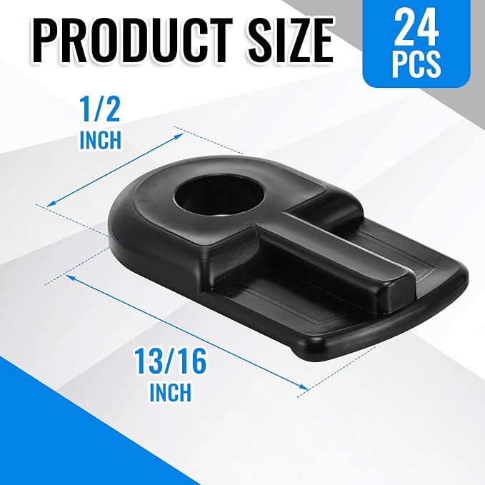 Blulu 24 Pack 13/16 x 1/2 Inches Flush Nylon Window Screen Clip - Image 2