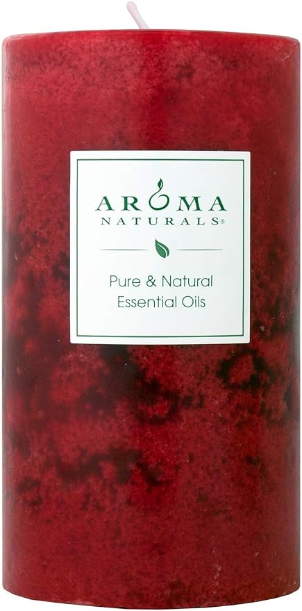 Aroma Naturals Holiday Orange, Clove and Cinnamon Essential Oil Scented Pillar by Aroma+Naturals