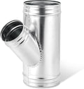 6 x 6 x 4 Inch Duct Splitter, 3-Way Y-Shaped 45° Duct Connector, | Galvanized by AMGSH