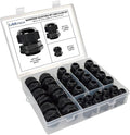 28 Pack NPT 1/4" 1/2" 3/4" Cable Glands Kit Waterproof Adjustable 4-18mm Cable by LeMotech