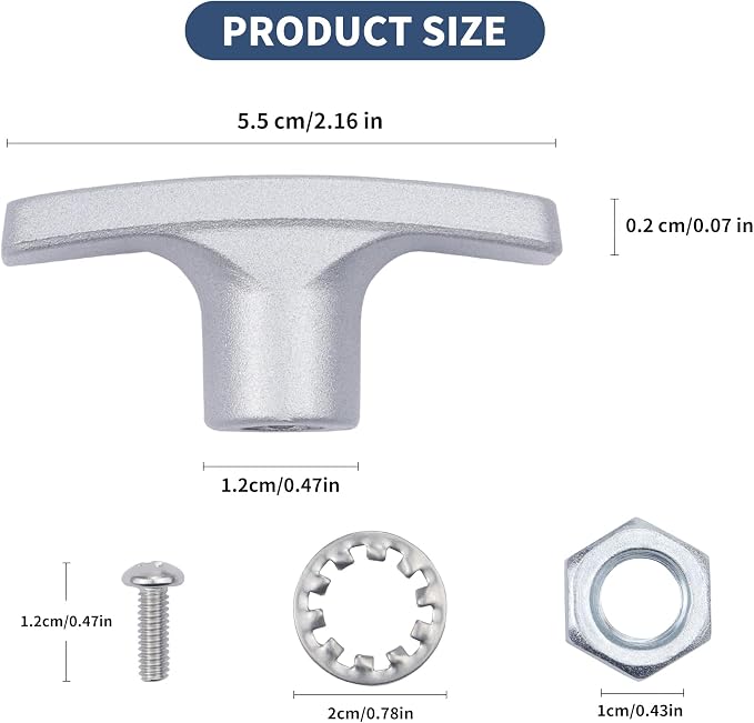 2 PCS Metal RV Waste Valve Handle Kits, - Image 2