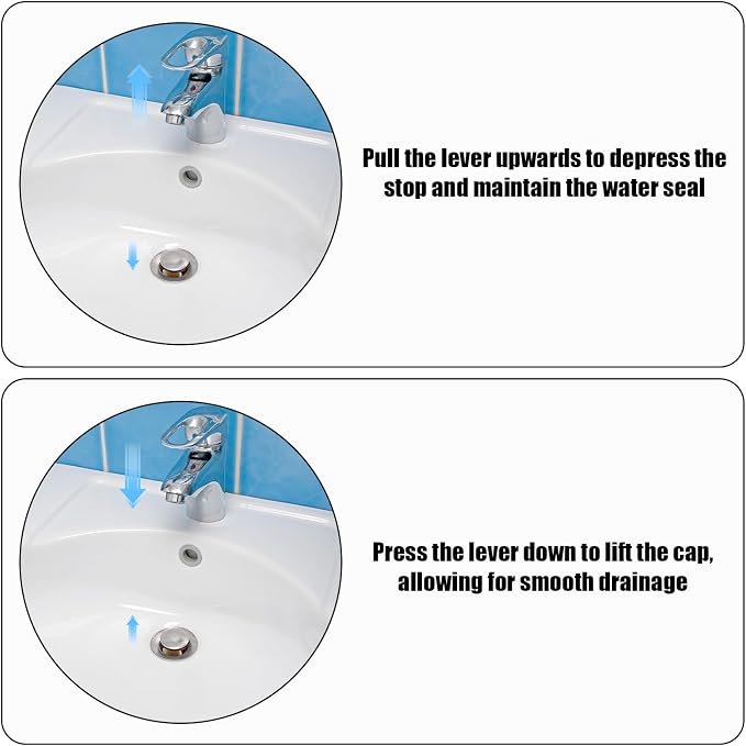 XIHIRCD 3pcs Universal Sink Drain Parts, Lavatory Pop Up Center - Image 4