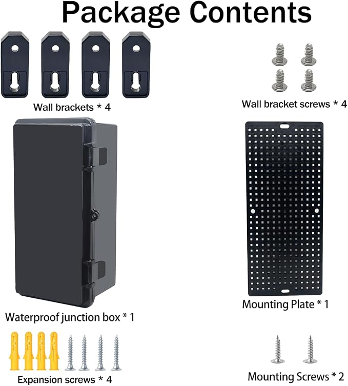 Junction Box, Hinged Black Cover IP67 Waterproof ABS Project Box - Image 7