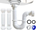VIVIDA 1-1/2" Kitchen Sink Drain Pipe, Flexible Sink P Trap by VIVIDA
