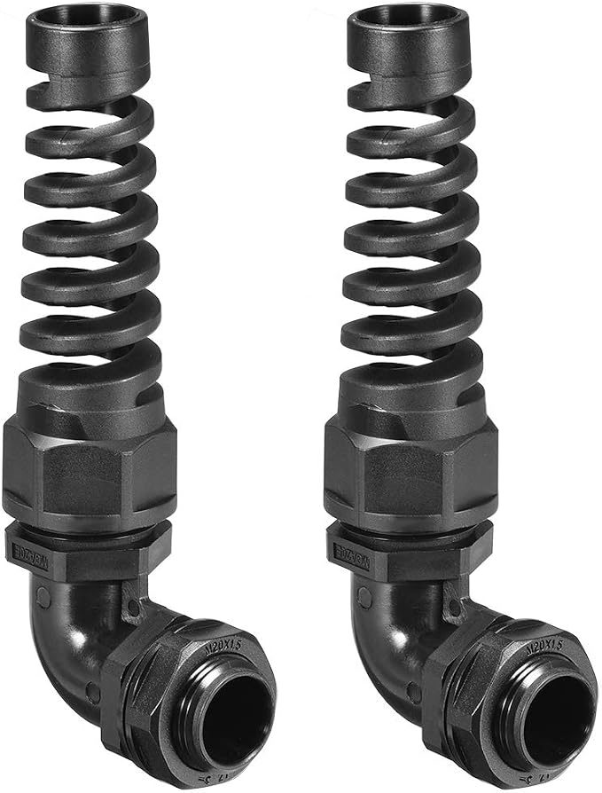 uxcell M20 Cable Gland 90 Degree Waterproof IP68 Nylon Joint Adjustable Locknut by uxcell
