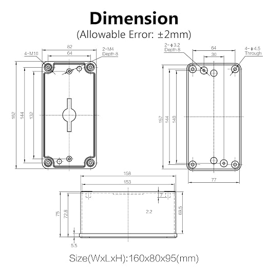 Junction Box IP67 Waterproof Dustproof ABS Plastic Project Box - Image 6