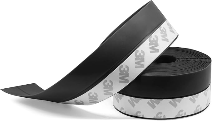TAROSE Weather Stripping Door Seal, 33 Feet Long Black | Shower Door Seal Strip by TAROSE