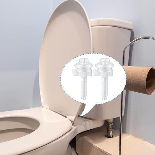 Jetec 2 Pack Toilet Seat Screws Kit, Plastic Bolts Nuts & Washers - Image 5