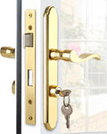 MaxxGeek Flat Slot Storm Door Handle Complete Set, Mortise Keyed Lever Mount by MaxxGeek