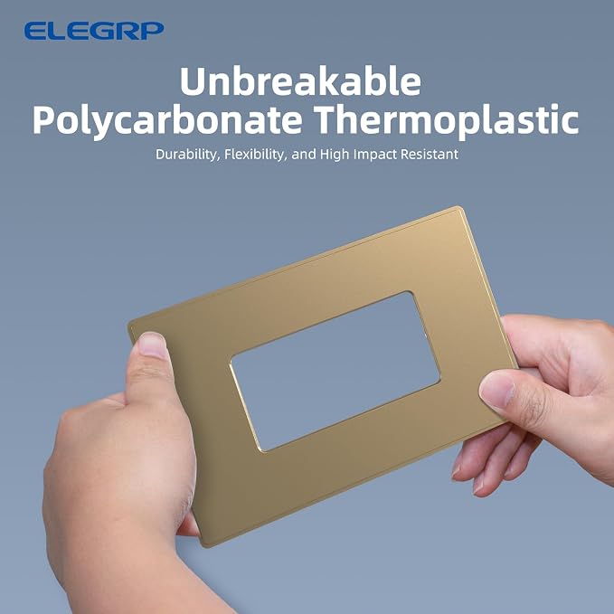 ELEGRP 1-Gang Screwless Decorative Wall Plates, Mid-Size Unbreakable - Image 4