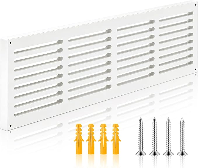 Decorative White MDF Return Air Vent Cover Fits 30x6 by Yudlto