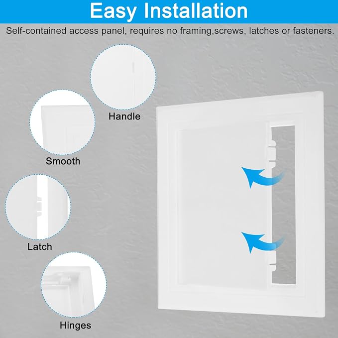 PATIKIL 14x14 inch Removable Hinged Access Panel, ABS Plumbing Access Doors - Image 4
