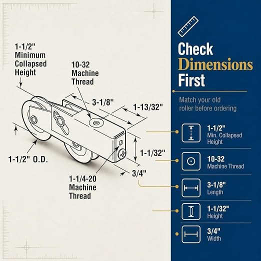Prime-Line D 1754 1-1/2 In. Steel Ball Bearing Sliding Door Roller - Image 5